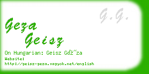 geza geisz business card